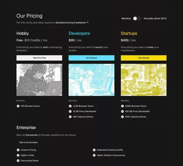 Steel | Open-source Headless Browser API - Landing design inspiration