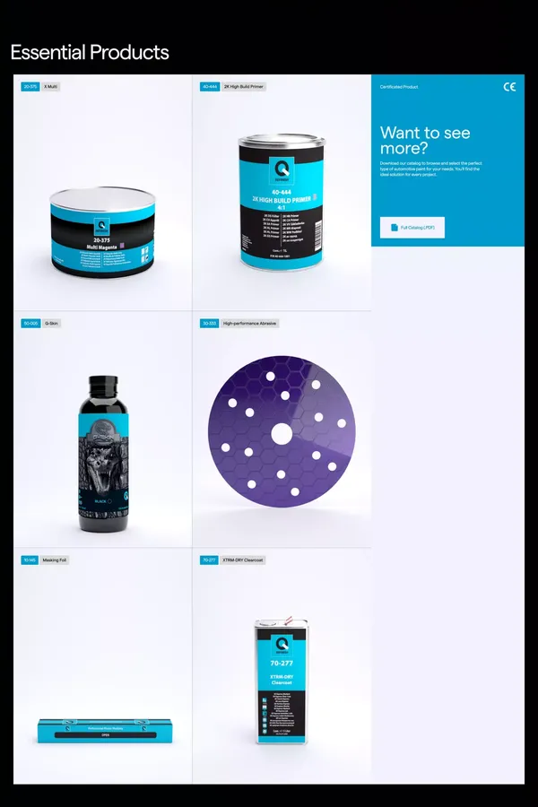 Q-Refinish - Landing design inspiration