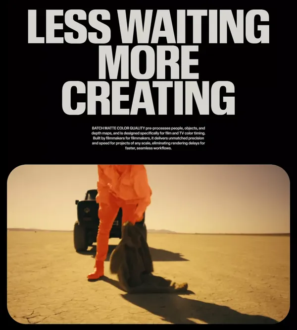| BATCH | Automated Rotoscoping - Landing design inspiration