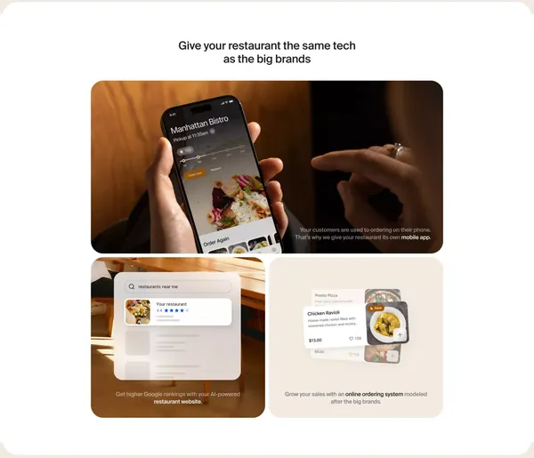 Online Ordering and Restaurant Marketing System | Owner.com - Landing design inspiration