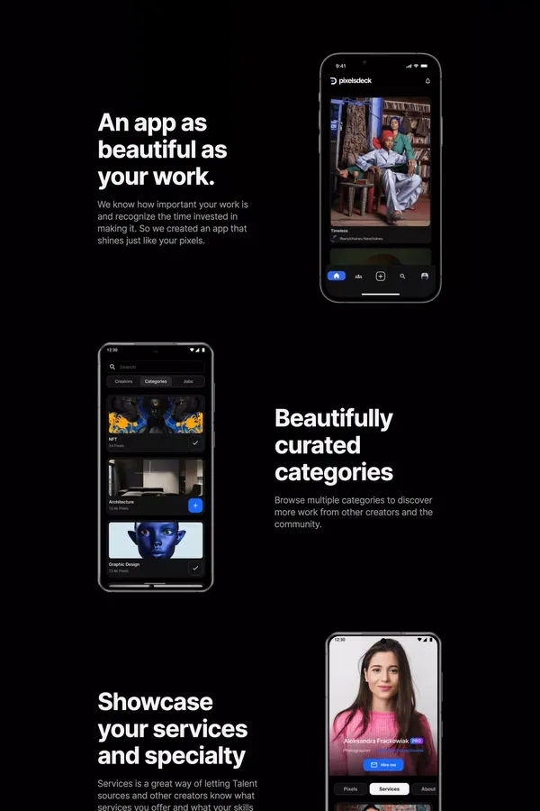 Pixelsdeck - Landing design inspiration