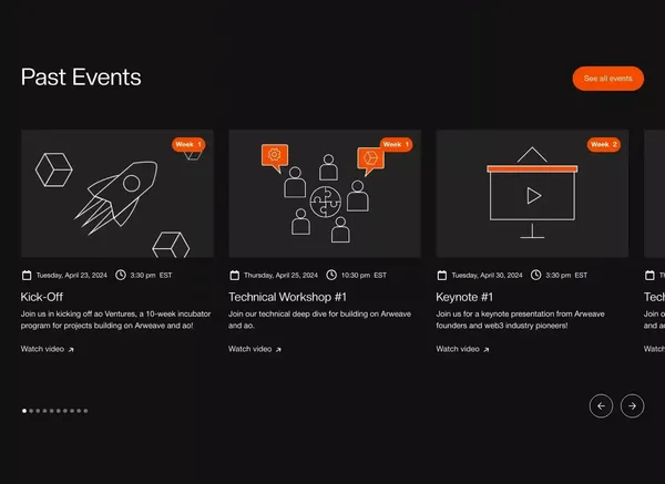 ao Ventures | Accelerating the Permanent Web - Landing design inspiration