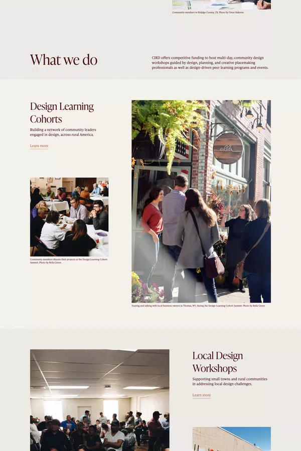 Citizens' Institute on Rural Design - Landing design inspiration