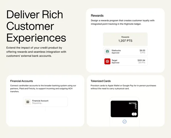 Highnote – Credit - Landing design inspiration
