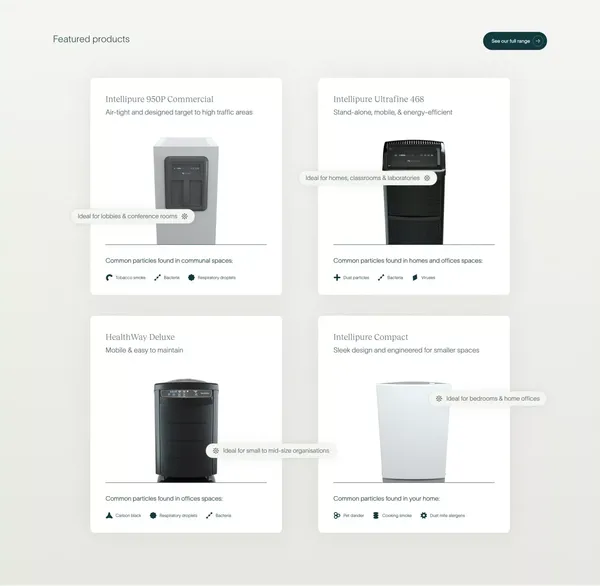 TruAQ | Clean air for everyone - Landing design inspiration