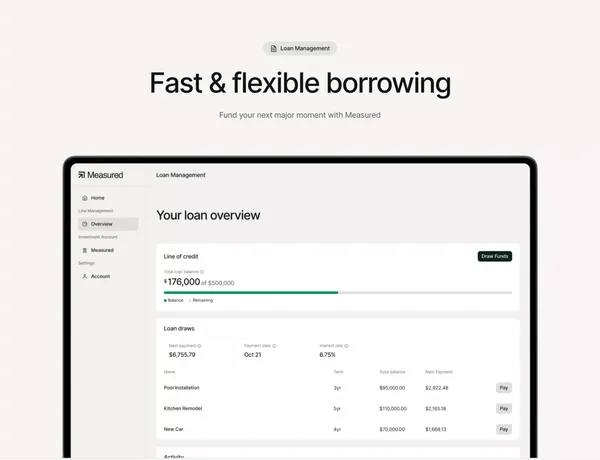 Measured Financial - Landing design inspiration