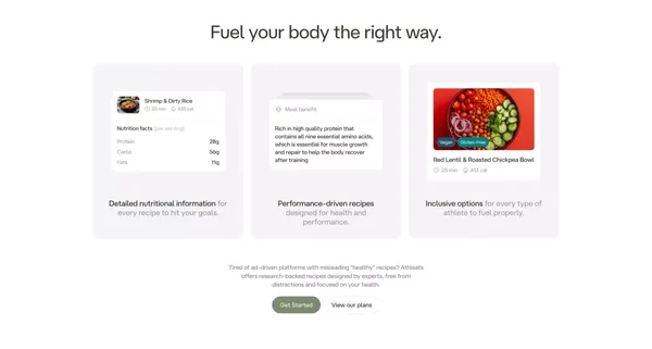Athleats | Fuel Your Body with Easy & Healthy Recipes - Other design inspiration
