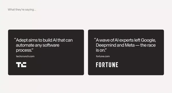 Adept: Useful General Intelligence - Landing design inspiration