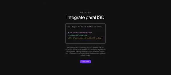 Parabol - Landing design inspiration