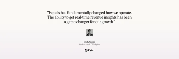 GTM analytics | Equals - Landing design inspiration