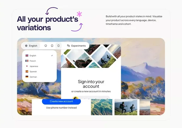Adora: Visualize your entire product experience - Landing design inspiration