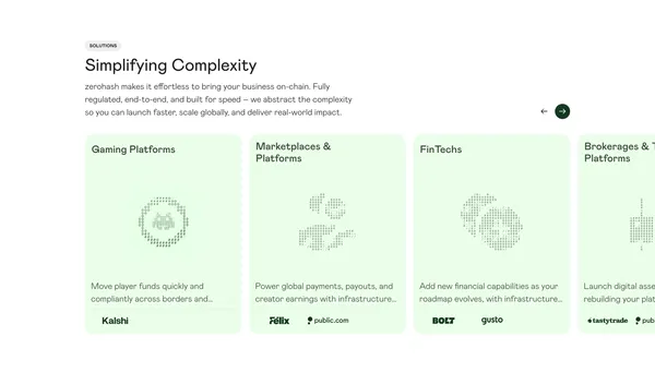 zerohash | The Operating System for Digital Money - Landing design inspiration