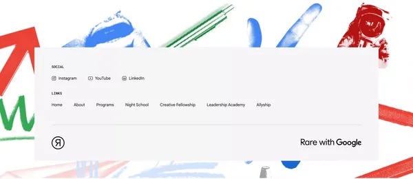 Rare with Google - Landing design inspiration