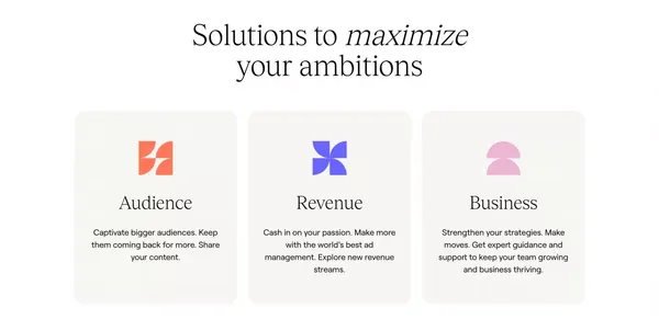 Raptive — Powering creator independence - Landing design inspiration