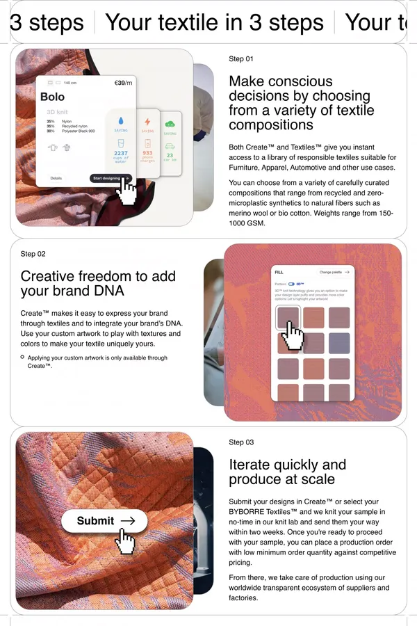 BYBORRE - Landing design inspiration