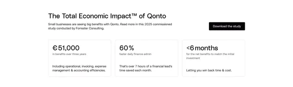 Manage all your finances from your Qonto business account - Landing design inspiration