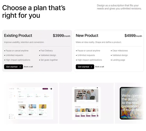 SuperUX - A design subscription service - Landing design inspiration