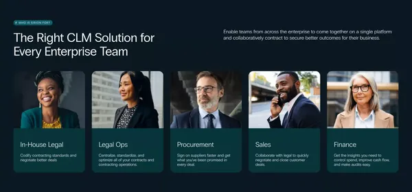 Sirion: The leader in AI contract management software - Landing design inspiration