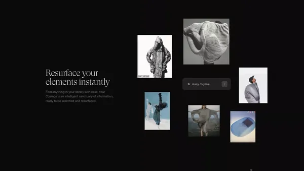 Welcome to Cosmos - Landing design inspiration