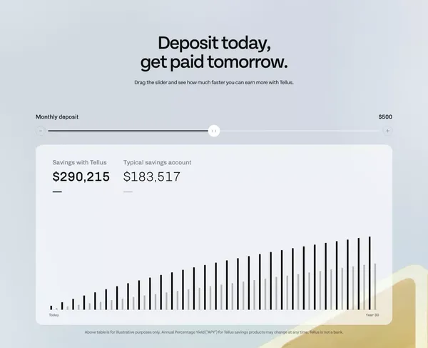 Tellus | Best High-Yield Savings Rates - Landing design inspiration