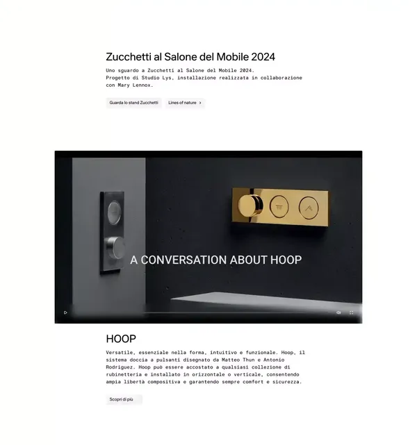 Zucchetti  Design - Landing design inspiration