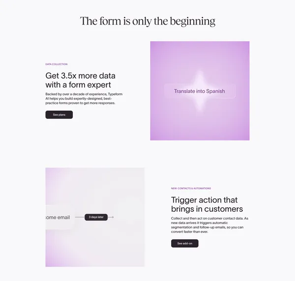 Typeform: People-Friendly Forms and Surveys - Landing design inspiration