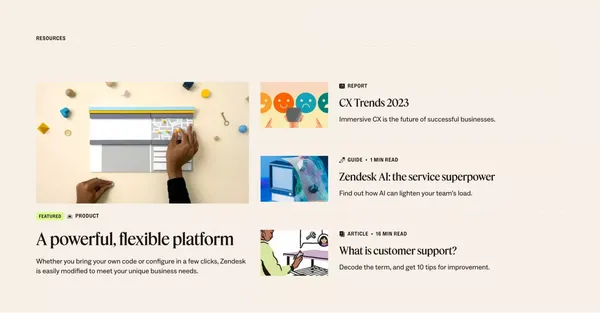Zendesk - Landing design inspiration