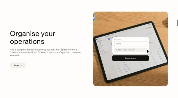 Werk | Onchain Finance Platform for Invoicing & Payroll - Landing design inspiration