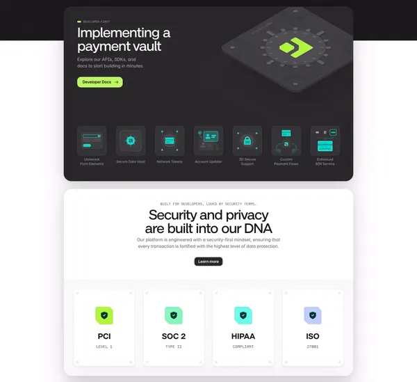 Basis Theory: Built to Keep Customers Transacting - Landing design inspiration