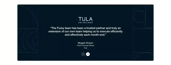 Furey Financial | Dynamic solutions that power high-growth startups - Landing design inspiration