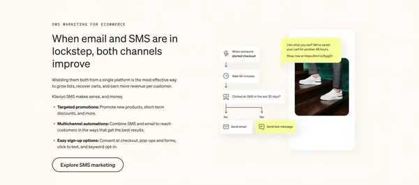 Klaviyo: Marketing Automation Platform for Email & SMS - Landing design inspiration