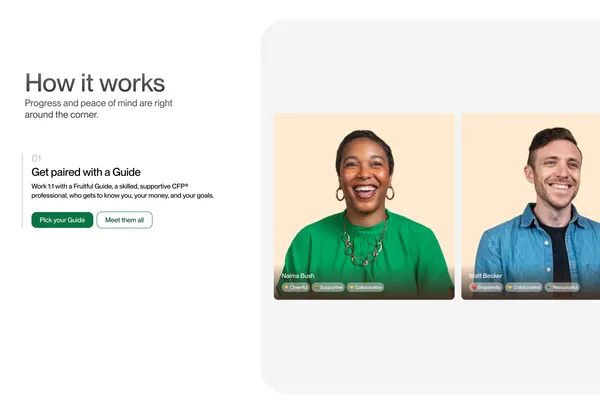 Fruitful - Your money, finally figured out - Landing design inspiration