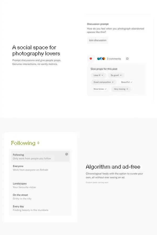 Refrakt - Landing design inspiration