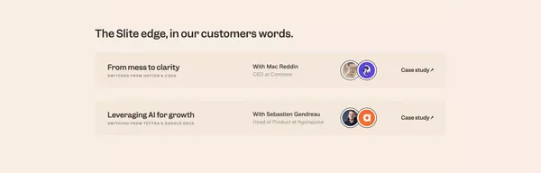 Slite - AI-powered knowledge base - Landing design inspiration