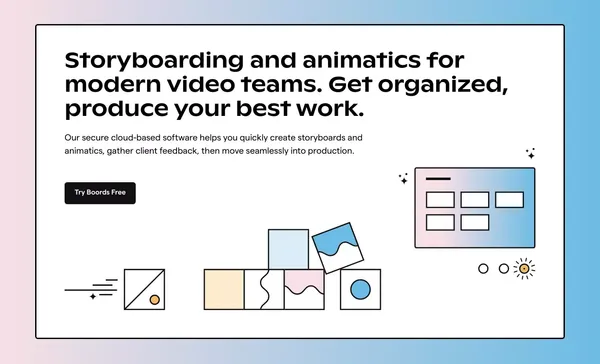 Free Online Storyboard Creator | Boords - Landing design inspiration