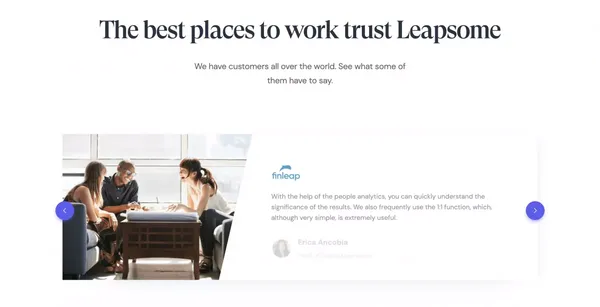 Leapsome: People Enablement Platform - Landing design inspiration