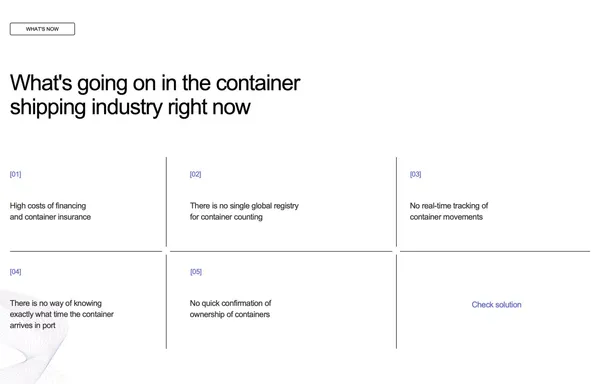 GSCP — An innovative solution for the container shipping industry. - Landing design inspiration