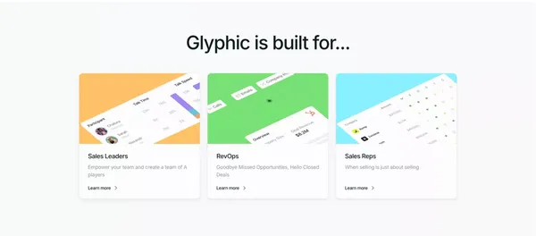 Glyphic | AI Copilot for Sales Teams - Landing design inspiration
