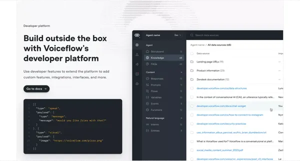 Voiceflow | Build Impactful AI Agents - Landing design inspiration