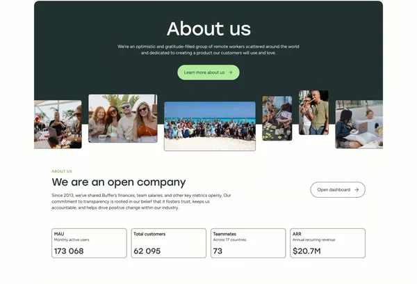 Buffer: Social media management for everyone - Landing design inspiration
