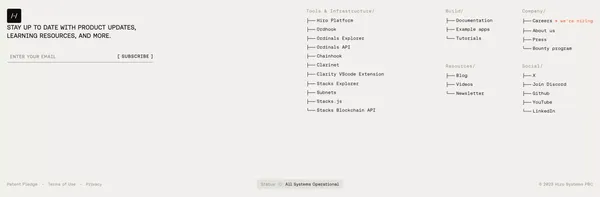 Hiro – Developer tools for Bitcoin layers - Landing design inspiration