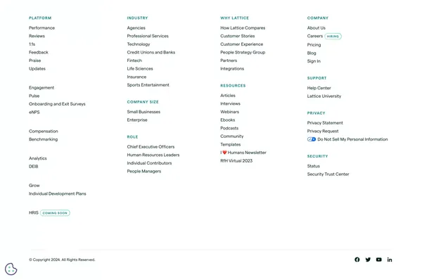 People Management Platform | Performance and Engagement Software | Lattice - Landing design inspiration