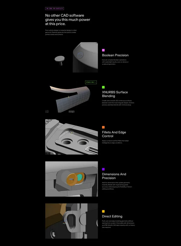 Plasticity - Landing design inspiration