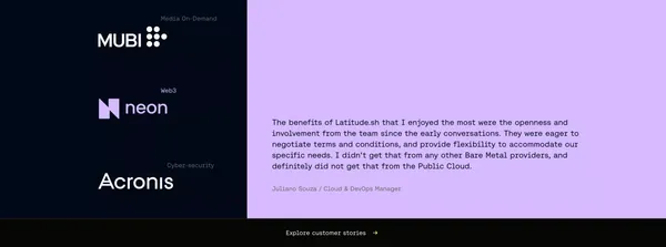 Latitude.sh | The global platform for bare metal - Latitude.sh - Landing design inspiration