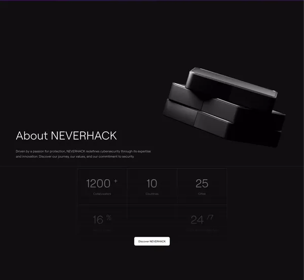 Advanced cybersecurity solutions - Landing design inspiration