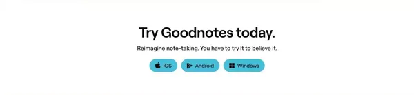 Goodnotes | Notes Reimagined | Note-Taking App - Landing design inspiration