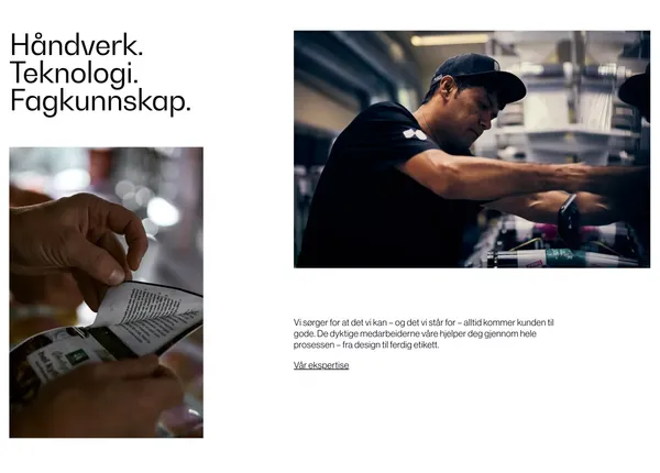 Forside | Norsk Etikett AS - Landing design inspiration