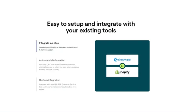 8returns: Smart returns management, loyal customers - Landing design inspiration