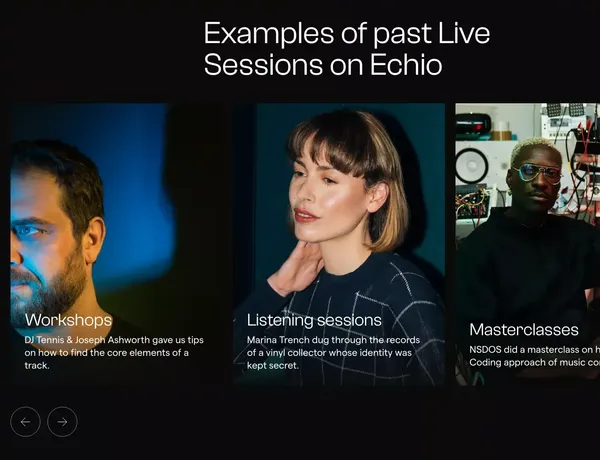 Echio | Experience. Exchange. Support. - Landing design inspiration