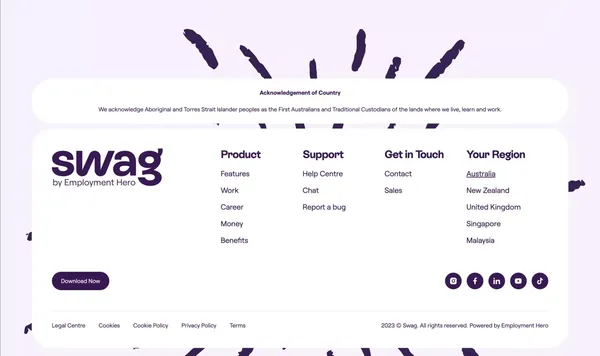 Swag: The All-in-one Superapp For Smarter Work, Career & Life. - Landing design inspiration